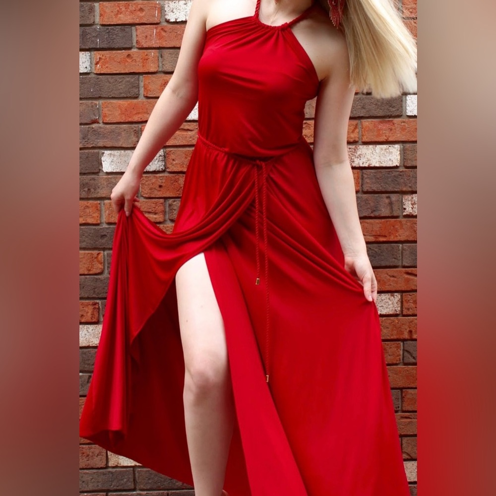 Armani Exchange Red Maxi Dress